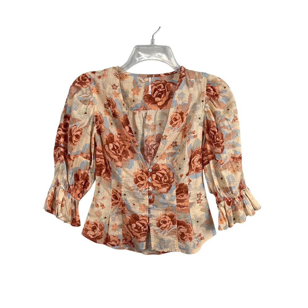 Free People I Found You Print Top Floral
